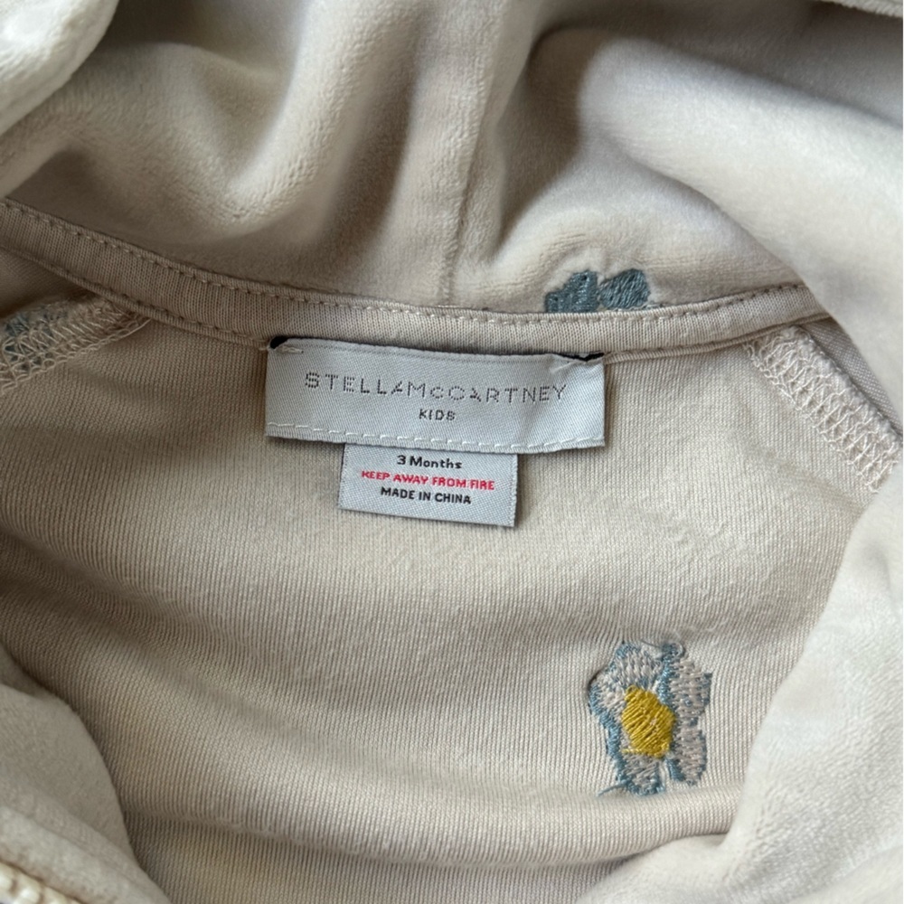 NWOT Stella McCartney Kids Velvet Zip Hoodie 3 Months - Picture 2 of 3